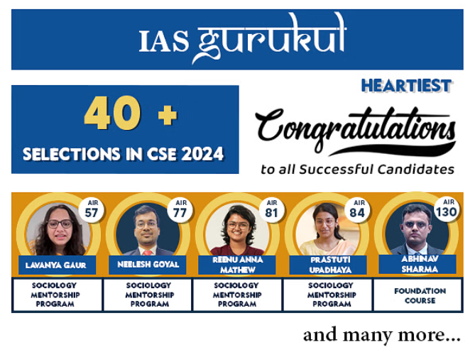 IAS Gurukul Sociology Optional Program by Pranay Aggarwal Achieves Remarkable Success in UPSC CSE 2024